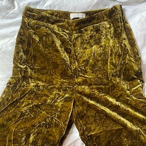 Wide Leg Velvet Anthropologie Pants